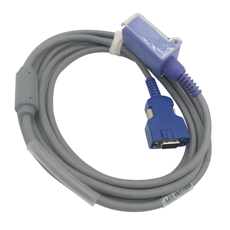 Reusable SpO2 Sensor Extension Cable DOC-10 AMP 14 Pin to DB9 Female for Oxi Tech Patient Monitor N595 N550 N560