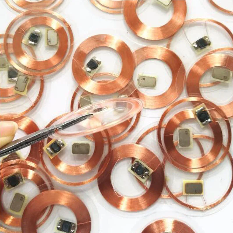 10PCS 13,56 MHz 125 KHz ID IC beschreibbare tags T5577 UID dual frequenz transparente karten RFID passive tags Münze Clea