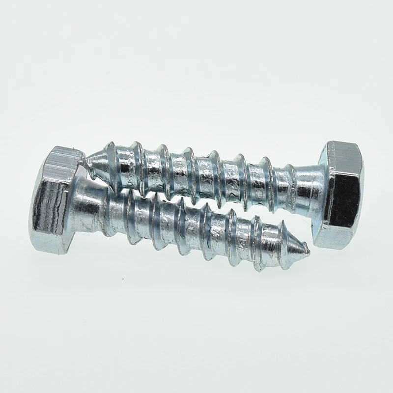 육각 헤드 목재 나사, 아연 도금 탄소강 셀프 태핑 나사, M6, M8