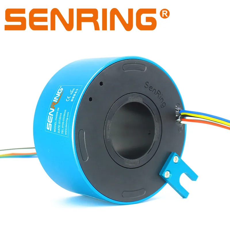 best price of New through hole slip ring inner size 30-60mm OD 120mm 6 wires 10A senring over 10 years manufactory