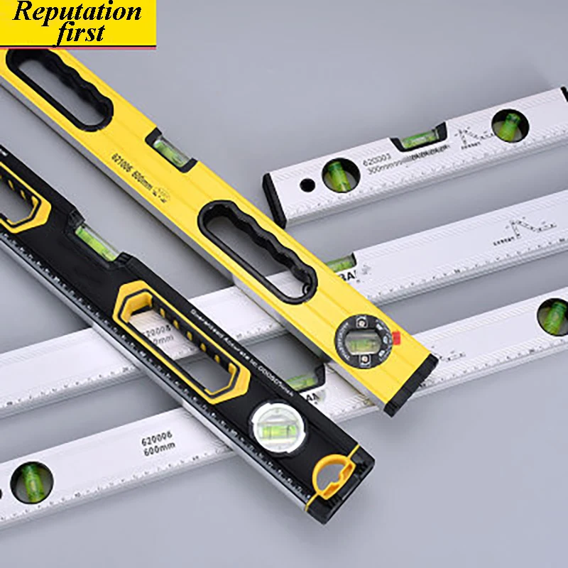 High Precision Professional Spirit Level Set Balance Horizontal Yellow Ruler High Magnetic Ruler Lever Bubbles Digital Inclinome