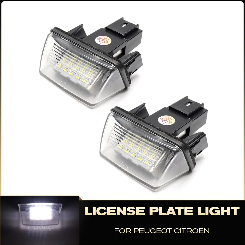 For Citroen C3 C4 C5 Berlingo Saxo Xsara Picasso For Peugeot 206 207 306 307 308 5008 License Number Plate Light LED Car Lamp