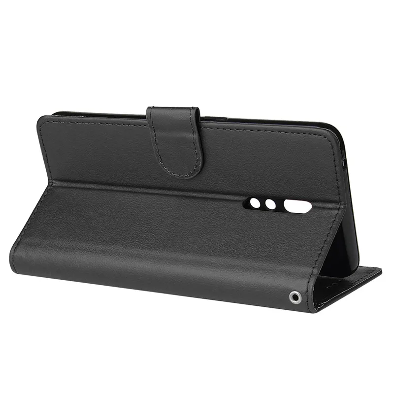 OPPO Reno 2 Leather Case on For Coque OPPO Reno 2 Reno2 2Z Case Cover Classic Style Solid Color Flip Wallet Phone Cases Bag Etui