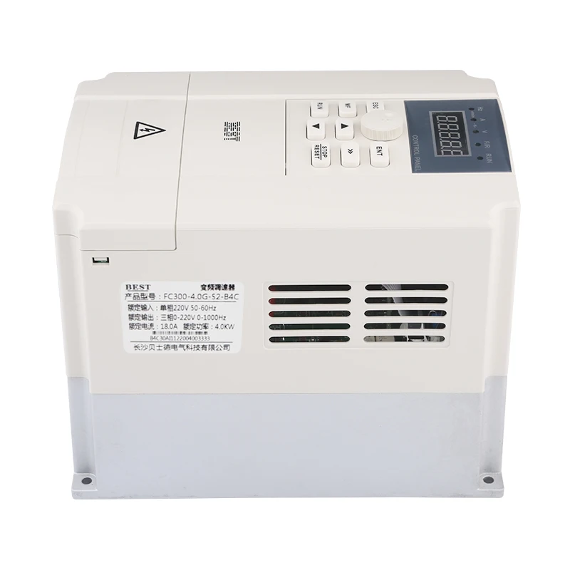4.0 KW BEST Inverter VFD 220V / 380V Inverter 1000Hz Three-Phase Variable Frequency Drive, CNC Spindle Motor Speed Control