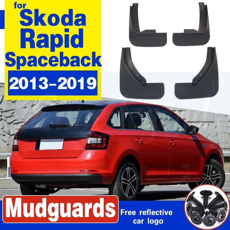 Mudflap لسكودا رابيد Spaceback Hatchback 2013 ~ 2019 درابزين واقي من الطين سبلاش رفرف اكسسوارات 2014 2015 2016 2017 2018 #2
