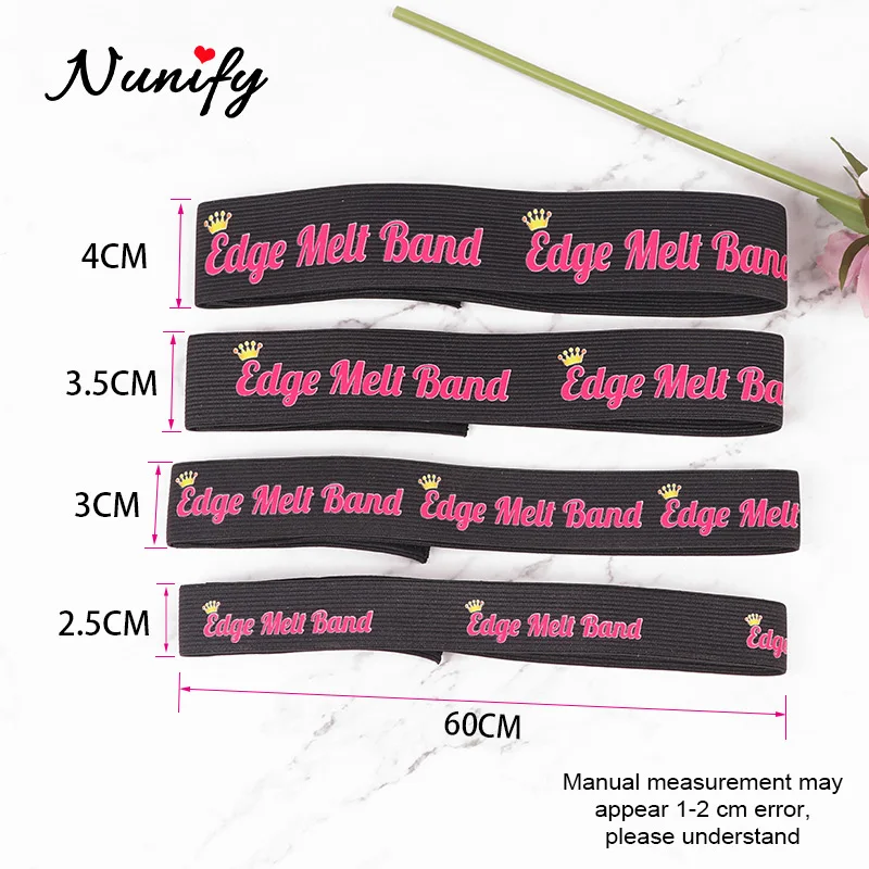 Nunify Elastic Band For Wigs 2.5Cm-4Cm Wig Band For Edges Hair Accessories Melt Band Wig Headband For Edges With Universal Logo