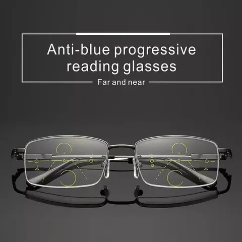 साइटो प्रोग्रेसिव ग्लासेस मल्टीफोकल लेंस के साथ, बाइफोकल रीडिंग ग्लासेस एंटी ब्लू प्रिस्क्रिप्शन ग्लासेस टाइटेनियम आईग्लासेस फ्रेम 10 best sales प्रिस्क्रिप्शन लेंस वाले चश्मे - №2