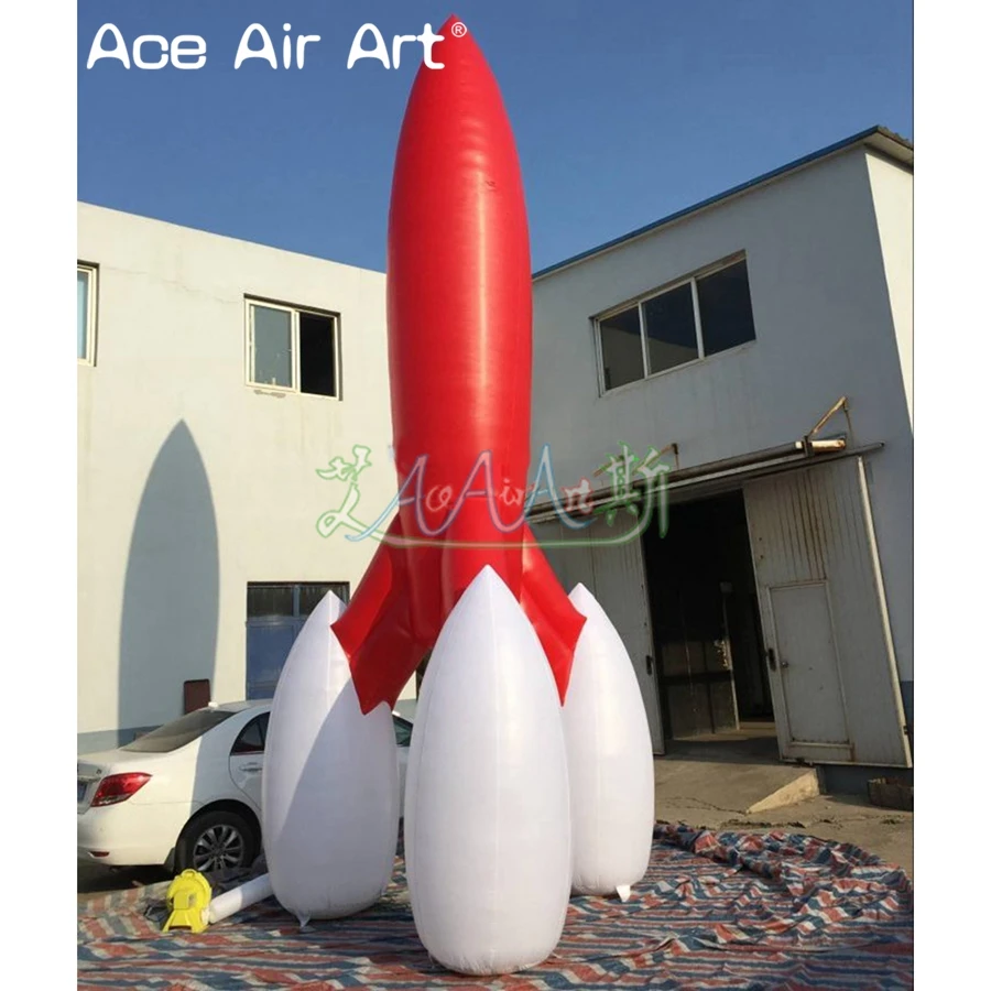 Custom Inflatable Rocket Cartoon Model Fire Arrow With Air Blower For Exhibition/Trade Show/Advertising Made By Ace Air Art