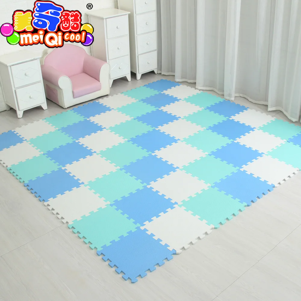 Mei qi cool-alfombra de rompecabezas de espuma EVA para niños, azulejos de ejercicio entrelazados, alfombra de suelo, 30x30cm 18 24/ 30 piezas