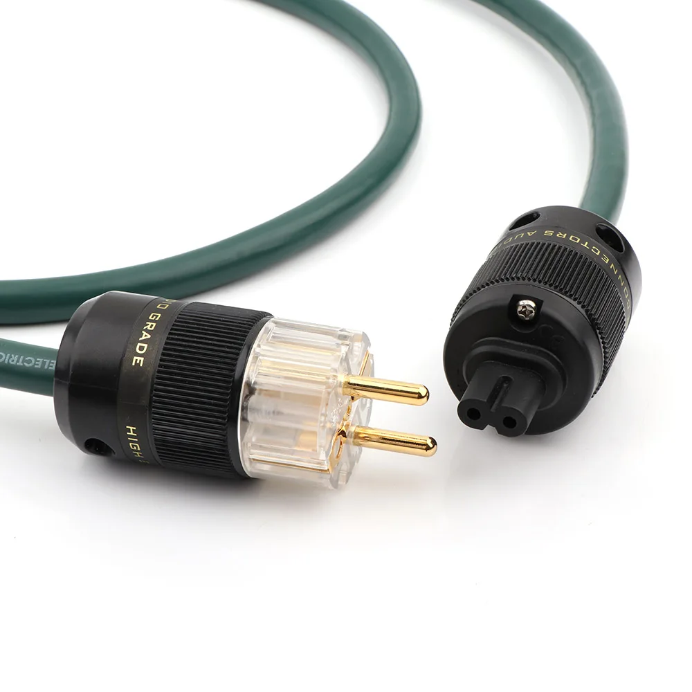 Hifi EU/US Power Cable IEC firgure 8 C7 Power cord Noise Free with EU/AU Connector Power Cord for Amplifier Power Filter