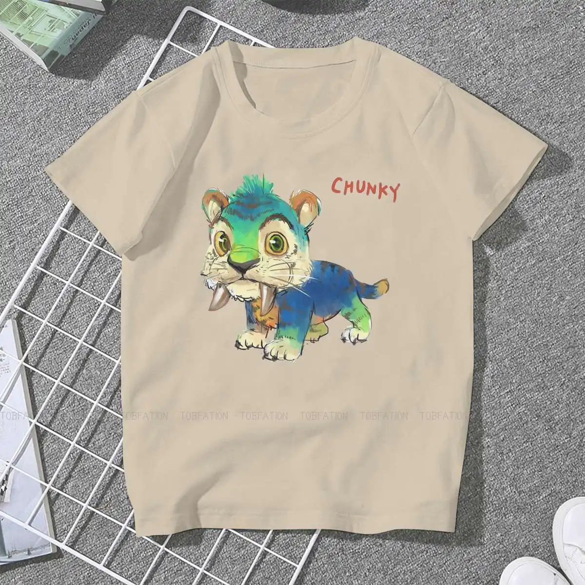 Chunky The Tiger Essential Style TShirt for Girl The Croods Grug Comfortable Hip Hop Gift Idea  T Shirt Short Sleeve Hot Sale