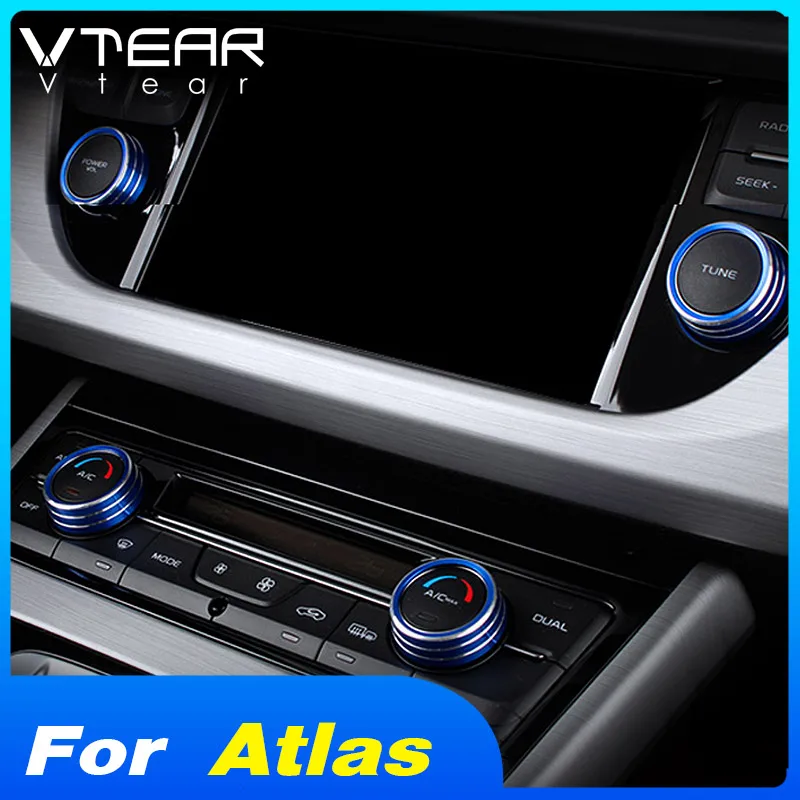 Vtear For Geely Atlas Emgrand NL-3 Proton X70 car AC switch button cover audio knob lid decoration accessories car-styling 2019