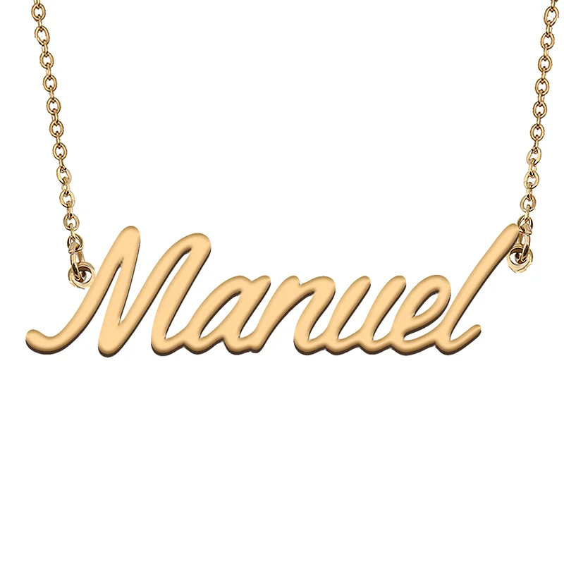 

Manuel Custom Name Necklace Customized Pendant Choker Personalized Jewelry Gift for Women Girls Friend Christmas Present