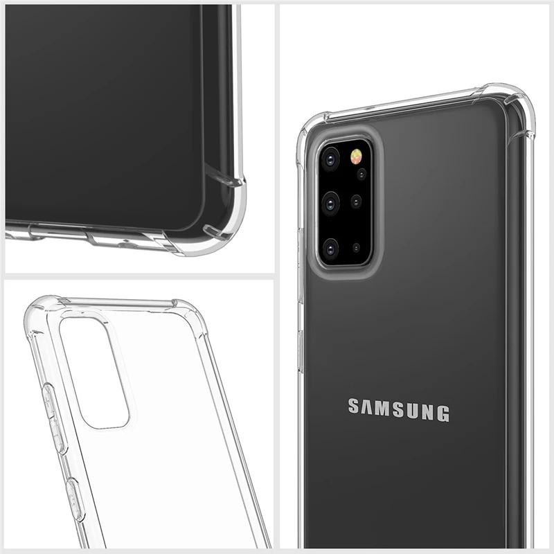 Air Cushion Shockproof Case for Samsung Galaxy S23 S24 Ultra Silicone TPU Cover for Samsung Note 20 S20 FE S22 Plus S21 Ultra