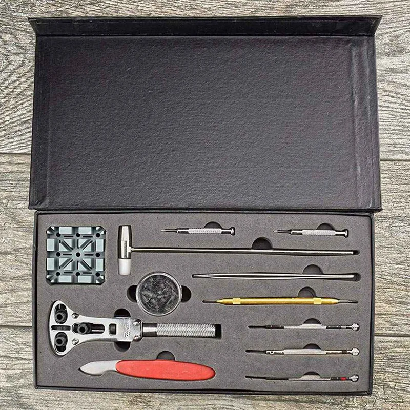 29Pcs Watch Repair Tool Kit Battery Changing Strap Resizing Watch Maker Tool