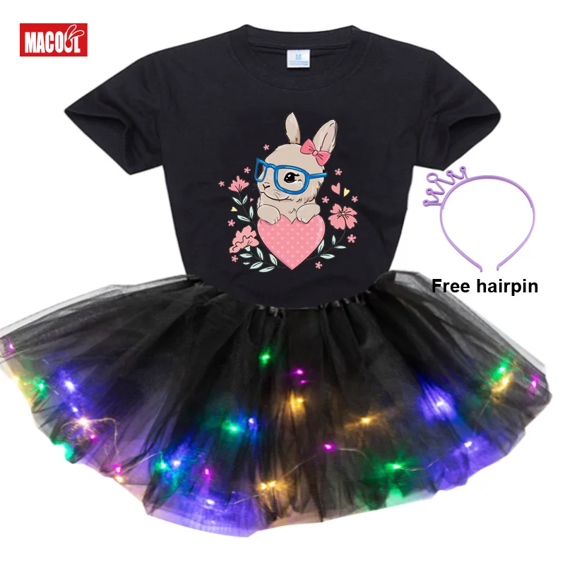 

Rainbow Birthday Outfit for Girls Cute Tutu Skirt Princess Dress Girl Kids Party Sequin Light Dress Rainbow Tutu Christmas Skirt