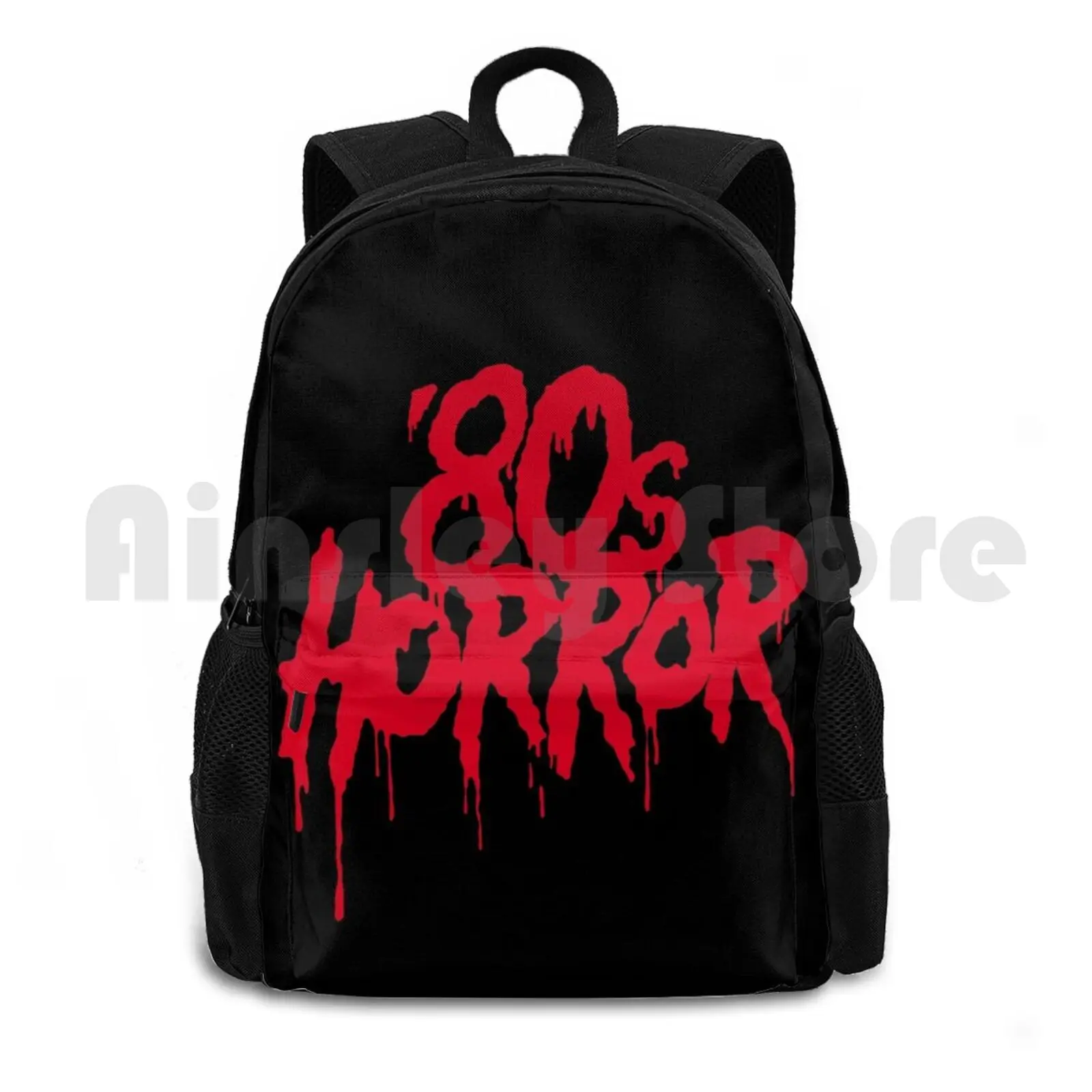 ' ; 80s Horror Outdoor Hiking Backpack Riding Climbing Sports Bag Horror 80s Classic Retro 1980s Slasher Blood Text