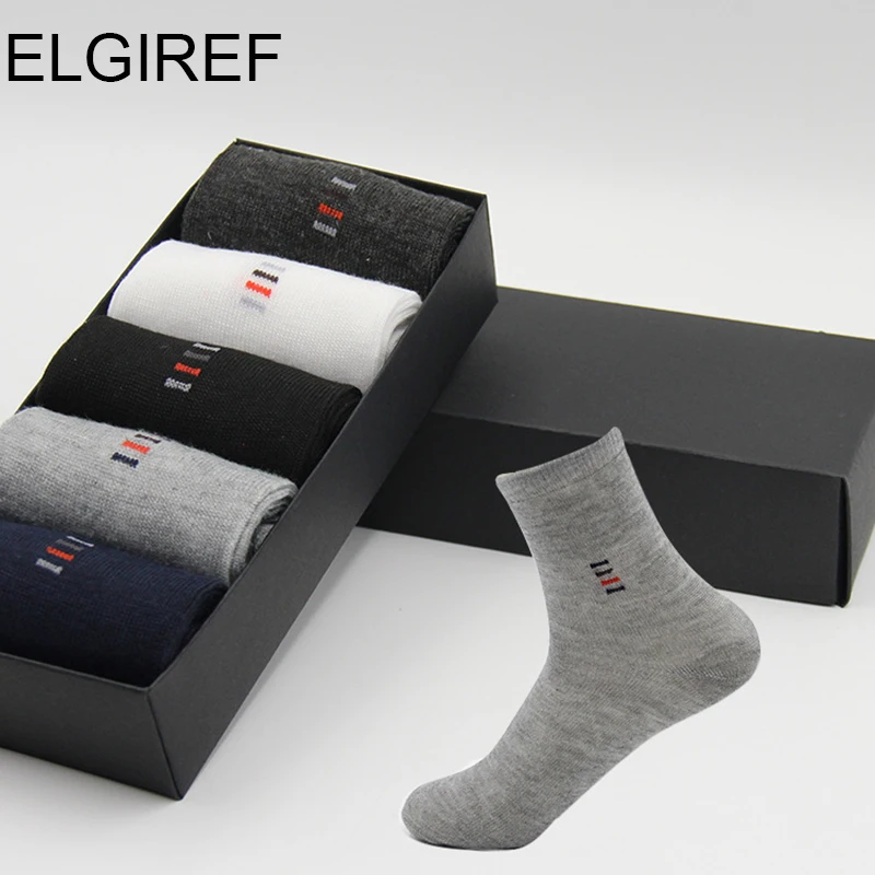 Chaussettes en coton pour hommes, 10 pièces = 5 paires, classiques, de marque, décontractées, de haute qualité