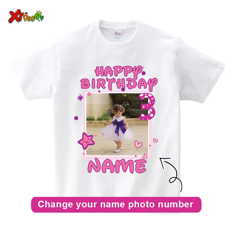 Family Birthday Shirt Matching Happy Birthday Girl Shirts Kids Shirt Baby Girl Clothing Children Mom Daughter Daddy Outfit Photo