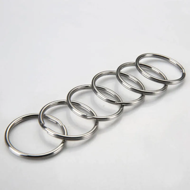 10Pcs/lot Stainless Steel Keyring Split Ring 15/20/ 25mm High Quality Key Ring  Diy Keychains Accessories