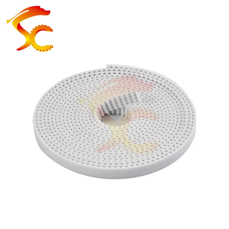 

10Meters 3GT 9/10mm timing belt Width 9mm Polyurethane with steel core PU 3GT Open belt Color White for Engraving Laser CNC