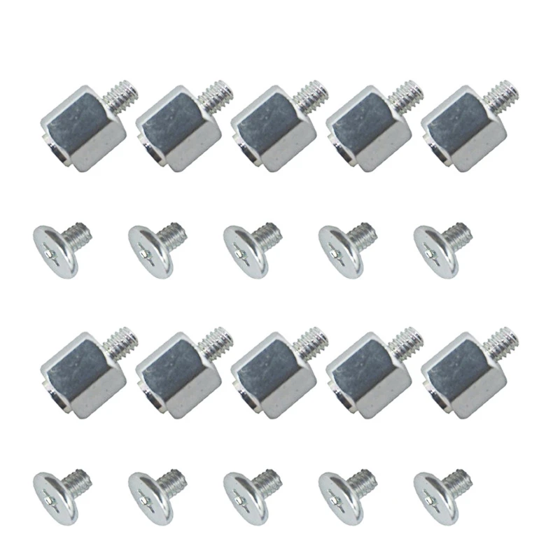 10 Set Hand Mounting Kits Stand Off Screw Hex Nut for A-SUS M.2 SSD Motherboard Silver Black