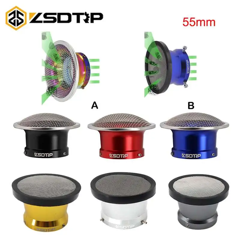 ZSDTRP 55MM Motorcycle Carburetor Air Filter Cup Wind Cup Horn Cup For PWK32 PWK34 Keihin OKO KOSO MIKUNI PZ Carburetor