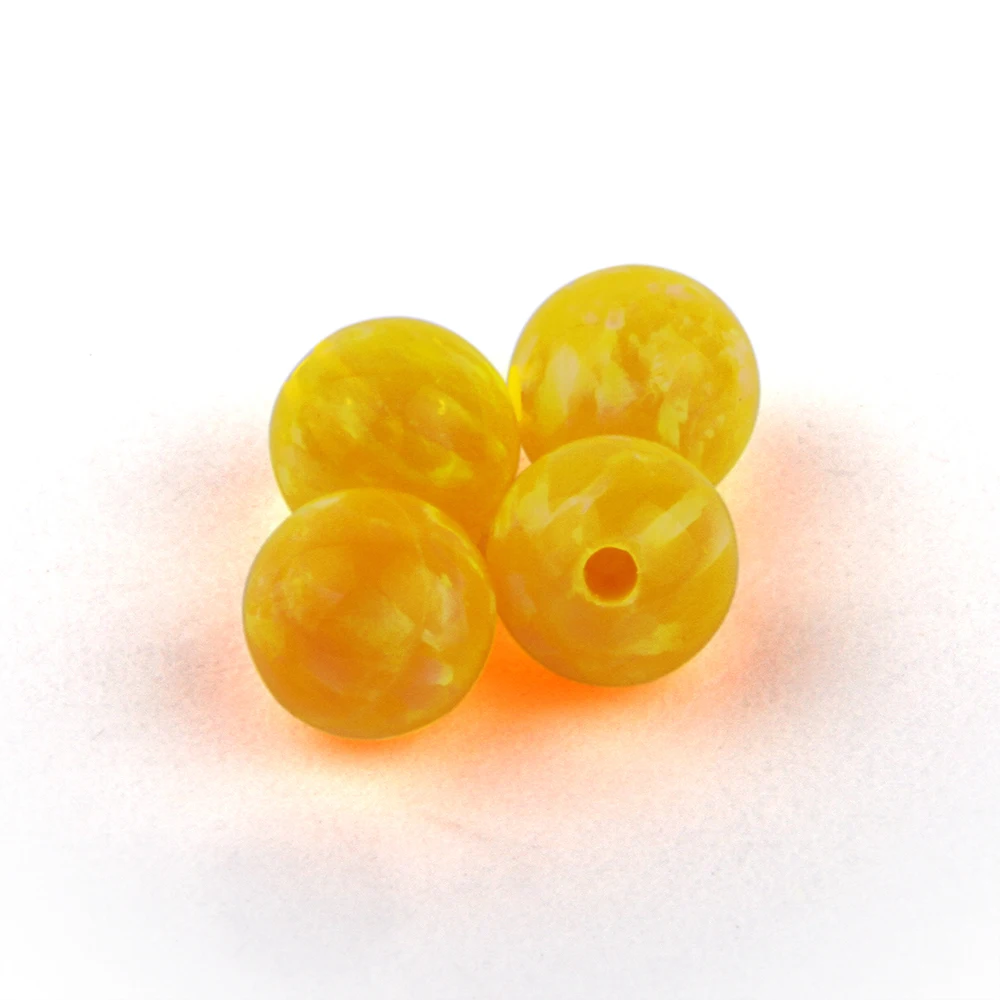 Bright Yellow Color Balls Jewelry Charms 20pcs/Lot OP66 Lab Created Fire Opal Loose Beads in Free Shipping