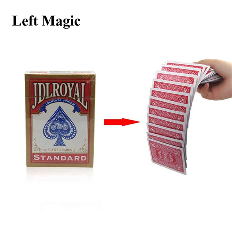 Waterfall Card Magic Tricks Electric Deck (Connection By Invisible Thread) Of Cards Prank Trick Prop Gag Poker Acrobatics Props