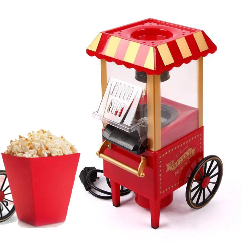 Popcorn Machine Mini Electric Popcorn Maker Retro Carnival Corn Cooking Machine A Pop Corn Household DIY Corn Popper