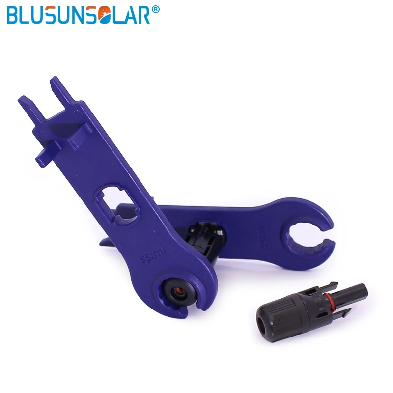 1 paio di chiavi/connettori personalizzate blu per strumento di disconnessione del connettore del pannello solare