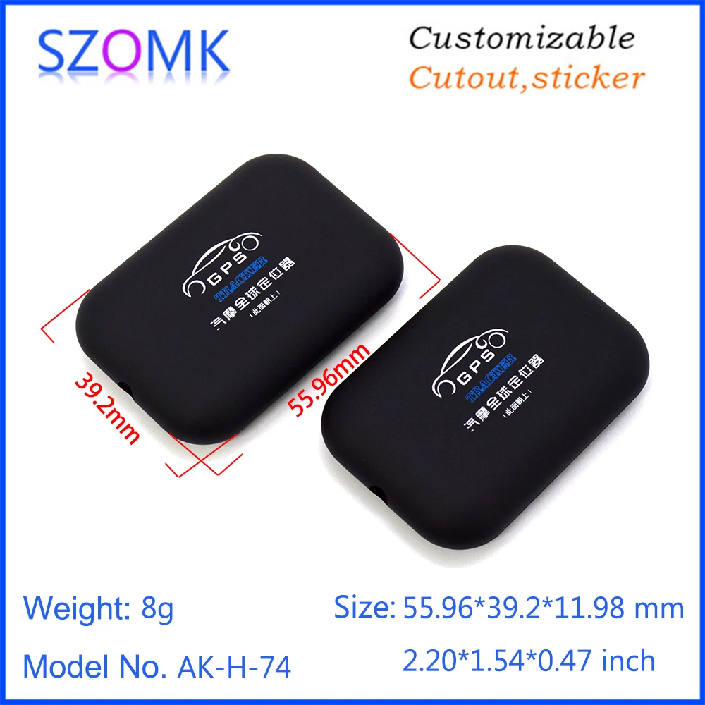 1Piece 56*39*12mm szomk plastic enclosure for electronics GPS tracking locator instrument housing diy bluetooth plastic box