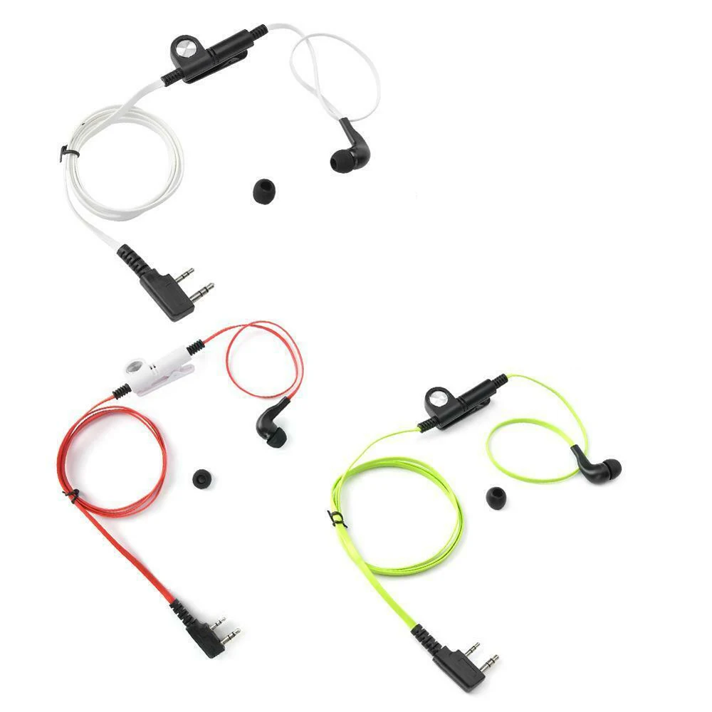 10x In-Ear Earpiece Headset Earphones PTT For 2 pin Two Way Radio Baofeng UV-5R UV-5RA UV-5RE Plus BF-888S UV-82 Walkie Talkie