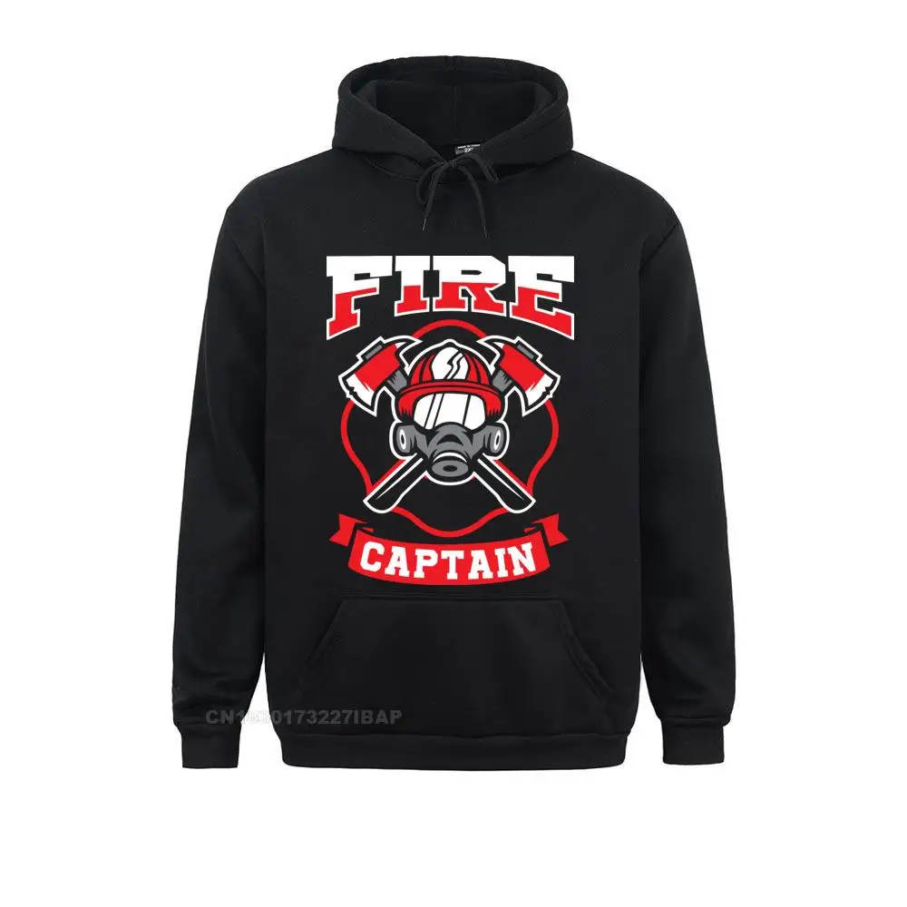 Fire Captain Firefighter Fireman Job Men Hooded Pullover Hip-Hop Cotton Long Sleeve Round Neck Hoodie Graphic Clothes