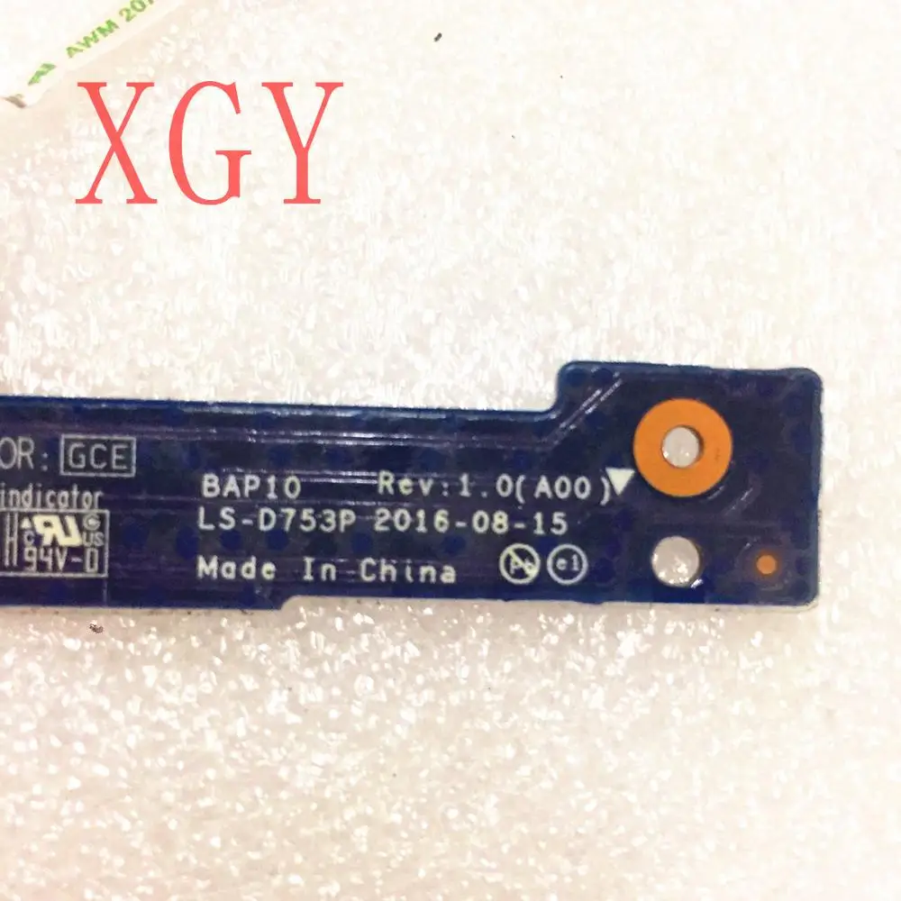 Original  FOR  DELL POWER BUTTON BOARD W/ CABLE FOR ALIENWARE 15 R3 P69F LS-D753P, HIAA 01 100% test OK