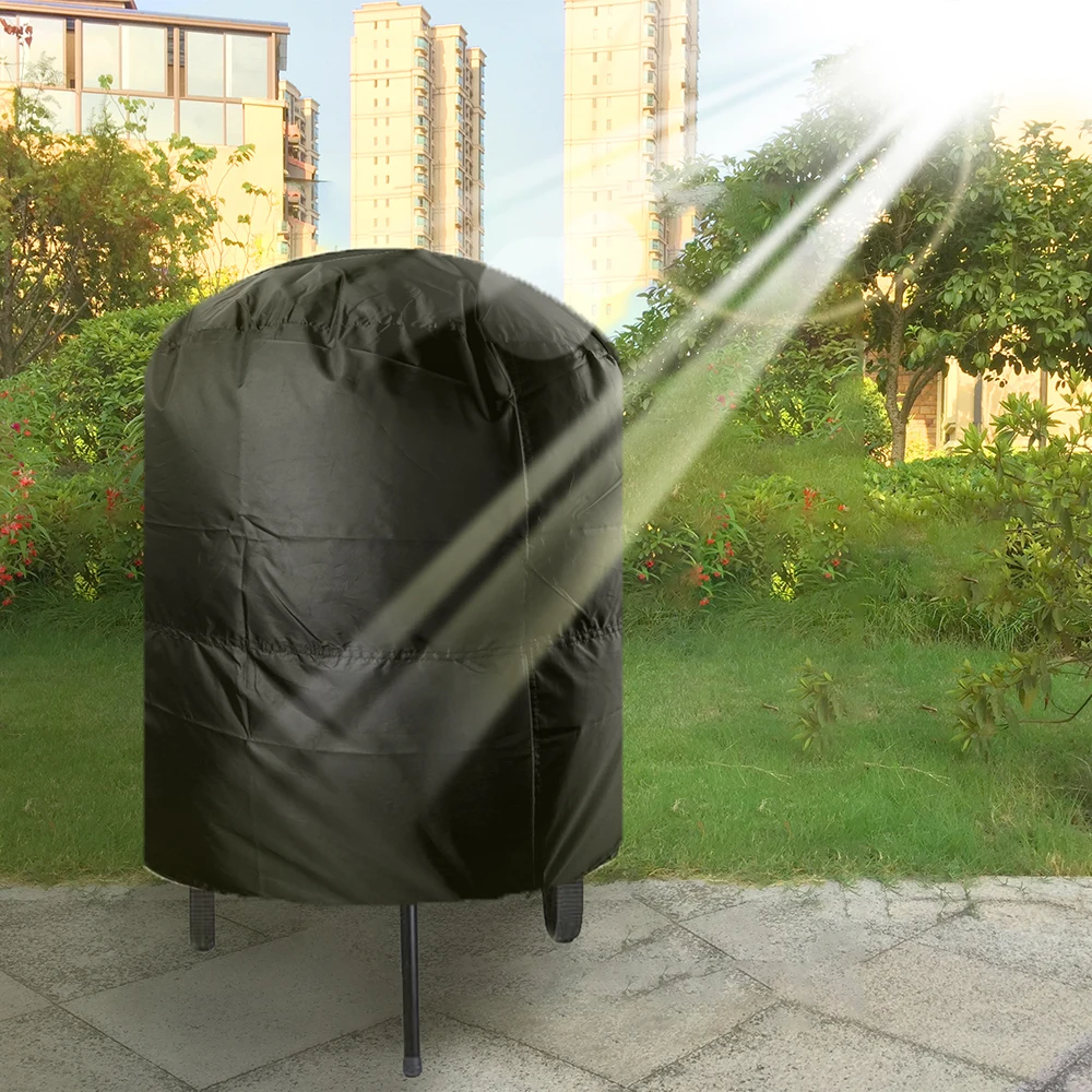 Outdoor Barbecue Cover Duty Grill Cover Rain Protection BBQ Cover Round bbq Grill Black Outdoor Dust Waterproof Weber Heavy