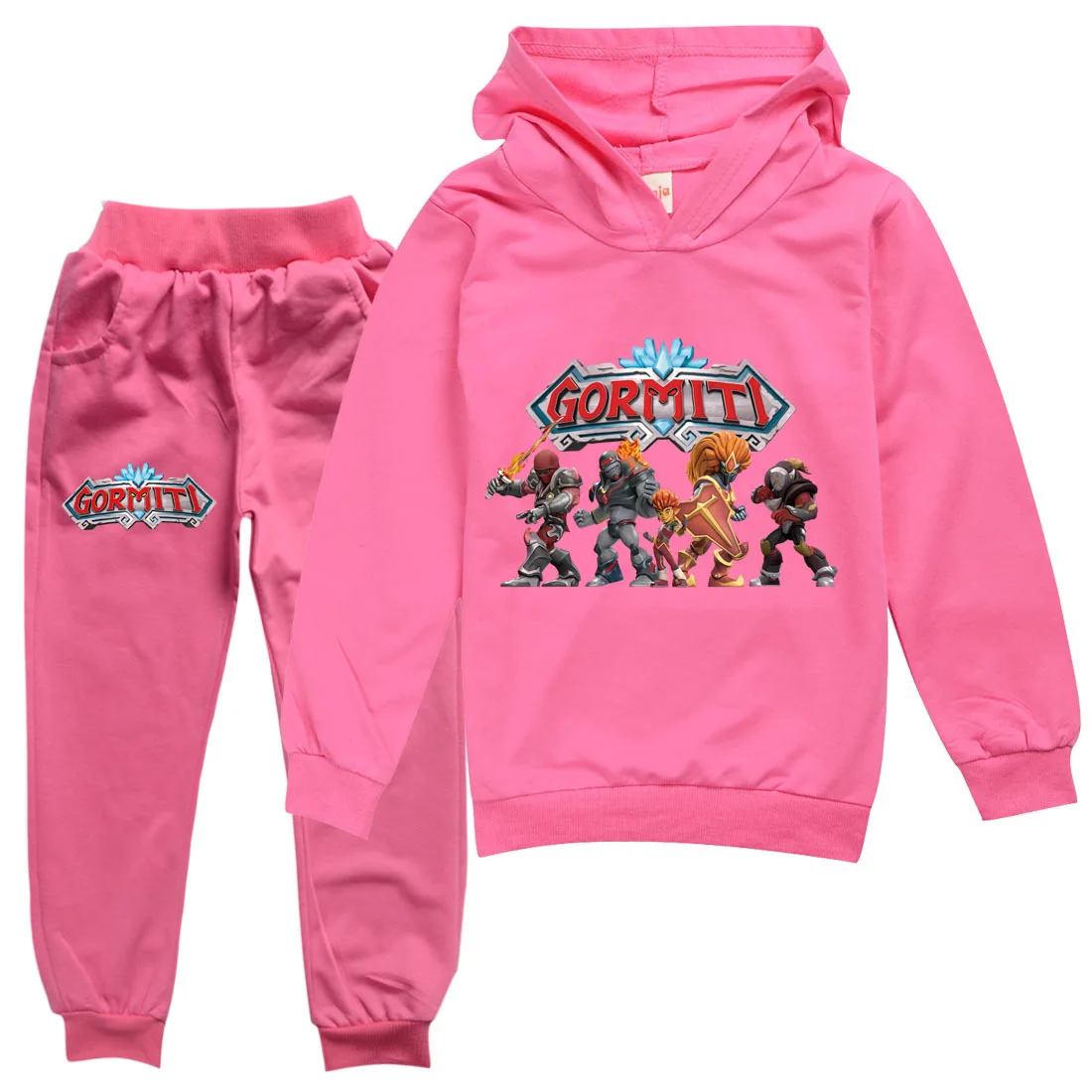 

Newest Game Gormiti Hoodie Jogger Pants 2pcs Set Kids Thin Hoodies Boys Spring Autumn Sweatshirt Suits for Toddler Girls Clothes