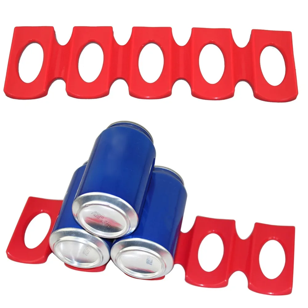 Red Silicone Fridge Can Holder Mat Beer Wine Bottle Rack Organizer Stacking Tidy Kitchen Gadget