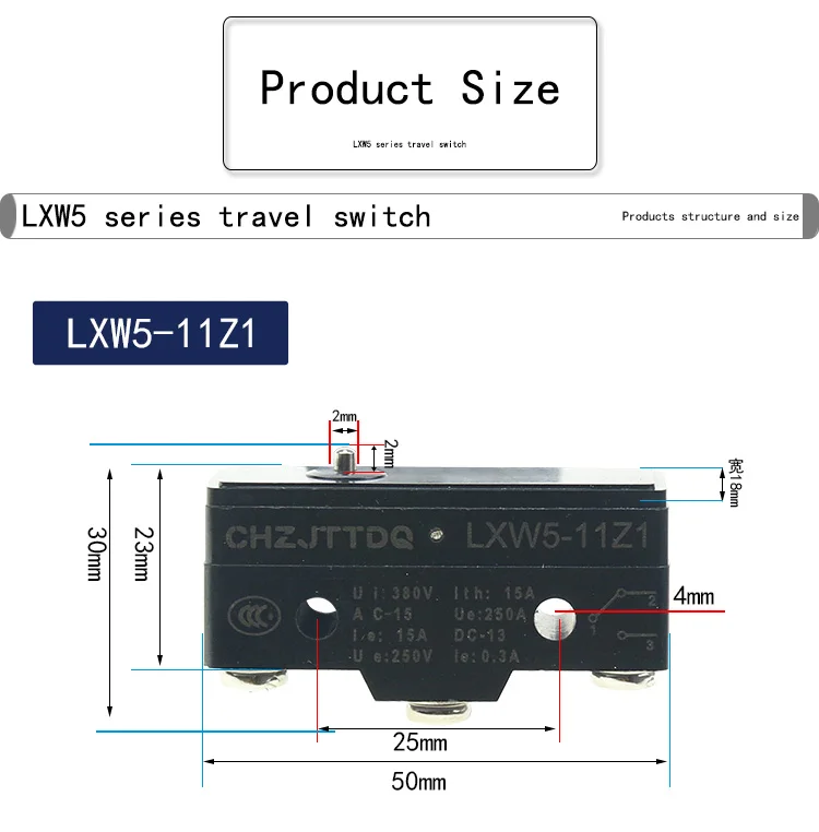 CHZJTTDQ Reise-Endschalter Mikroschalter LXW5-11G1 G2 Q1 Q2 N1 N2 Kupferpunkt-Positionierungsschalter – Detail 4