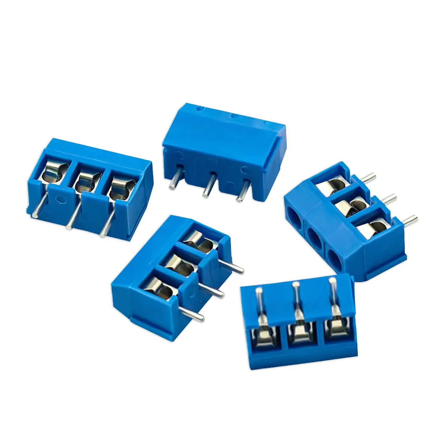 20 Teile/los MF301 KF301-5.0-2P KF301-3P KF301-4P Pitch 5,0mm Gerade Pin 2P 3P 4P Schraube PCB Terminal Block Stecker Blau grün – Detail 4