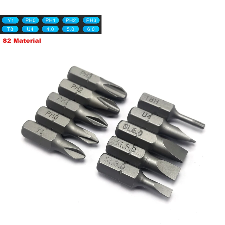 【 DX-Market】High แบบพกพา Ratchet ไขควงชุด10Pcs 6.35Mm Hex S2เจาะ Bits ,FG