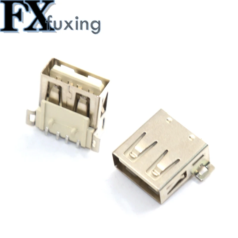10/20Pcs USB Type A Standard Port Female Solder Jacks Connector PCB Socket USB-A type Female Flat Edge 2.0mm SMD Thermostability