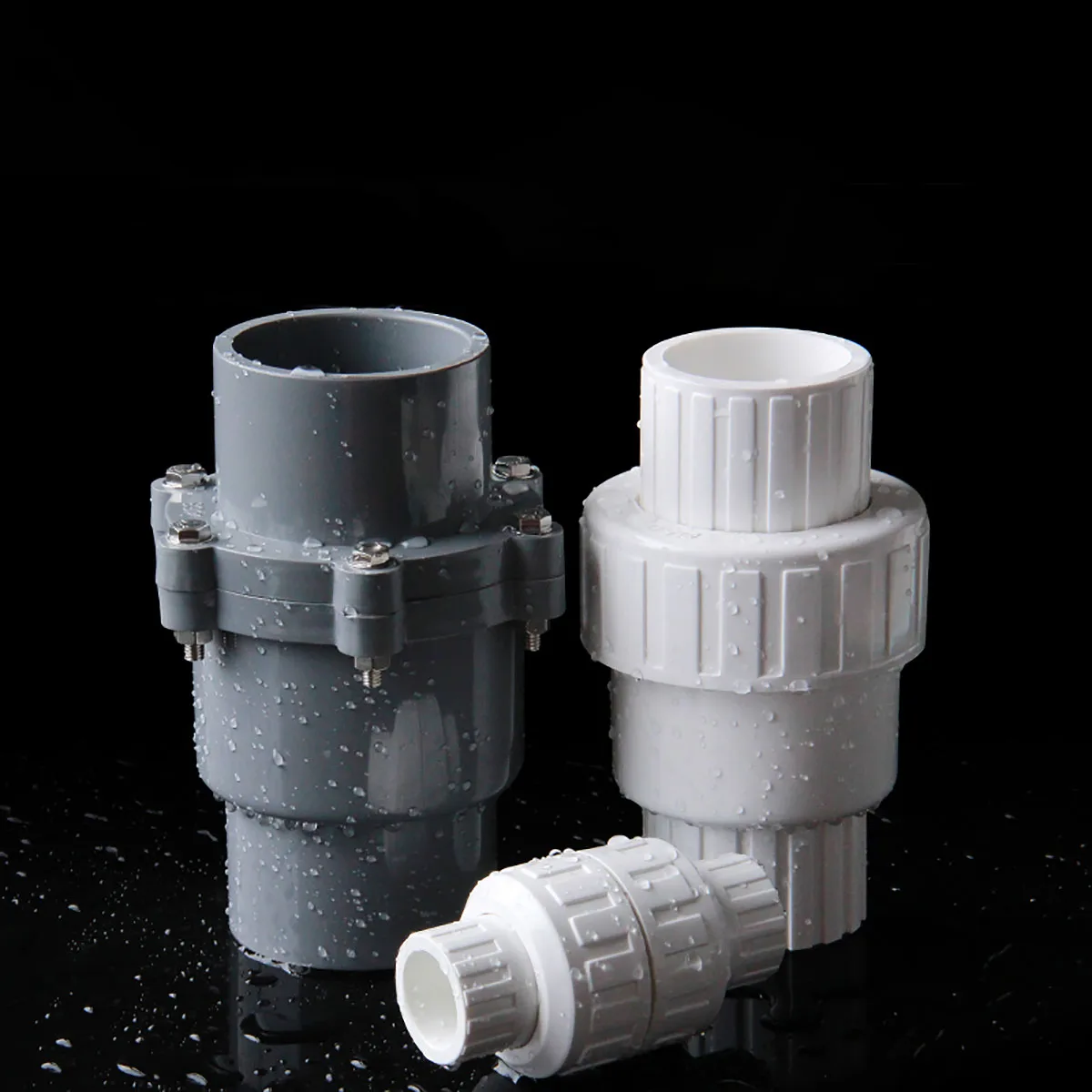 1 Máy Tính ID 20 ~ Nhựa PVC 63Mm Một Cách Không Trở Về Van Dọc Kiểm Tra Van Tưới Vườn Nước Bể Cá kèm Ống Kết Nối Adapter