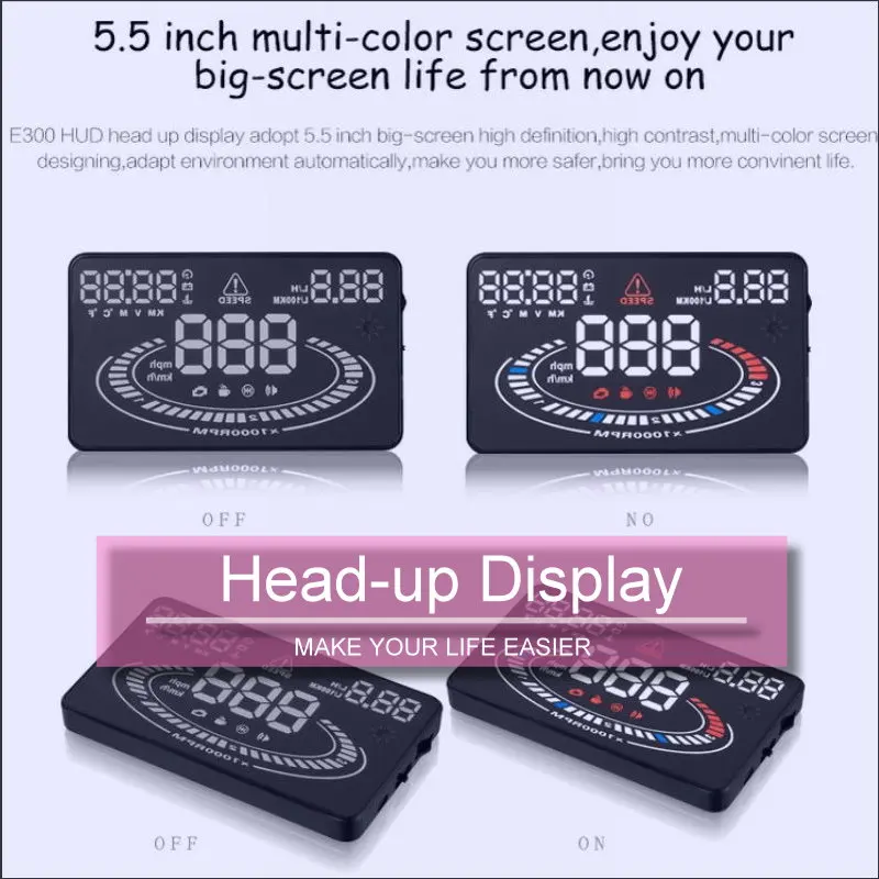 

Car HUD Head Up Display For Cadillac SRX 2012-2015 Auto Accessories Safe Driving Screen Plug And Play Film Projector Windshield