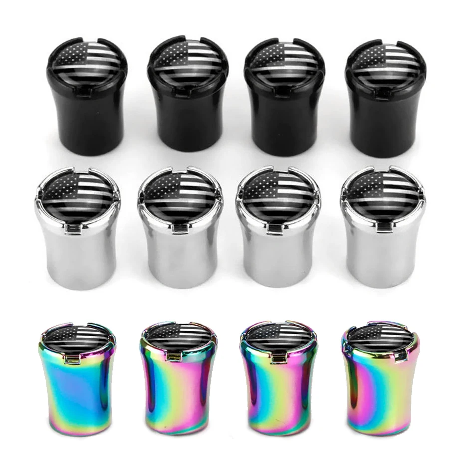 4pcs/set Alloy Car Tire Valve Stem caps Dust Proof America Flag Car Wheel Tires Valves Tyre Stem Air Caps For BMW X1 X3 X5 1 3 5