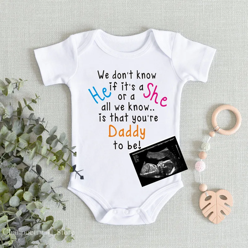 Nette Schwangerschaft Verkünden Sie Sind Papa zu Werden Buchstaben Druck Baby Body Baumwolle Weiß Neugeborenen Overall Geschenk für Vater