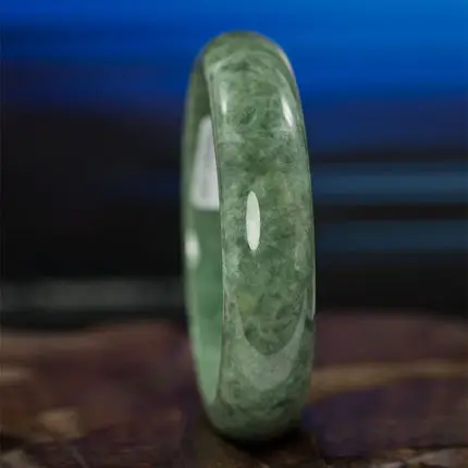 Zheru Jewelry Natural Burmese Jadeite Dark Green 54-62mm Bracelet Elegant Princess Jewelry For Mom For Girlfriend