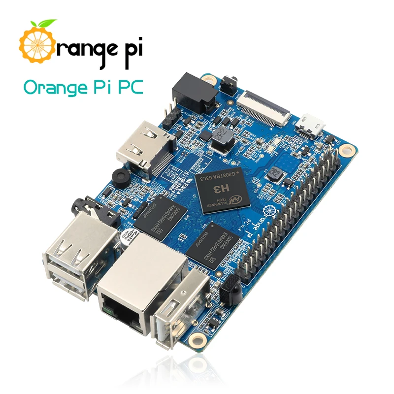 Laranja Pi-H3 Quad-Core PC, 1GB, Quad-Core, Android, Ubuntu, Linux, Android, Mini PC, ORI3, Imagem Debian, Single Board Computer