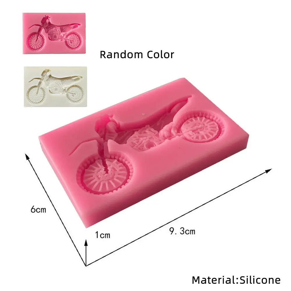 3D Motorcycle Silicone Molds Cake Decorating Fondant Mold DIY Baking Clay Candy Chocolate Gumpaste Moulds Kitchen Tools