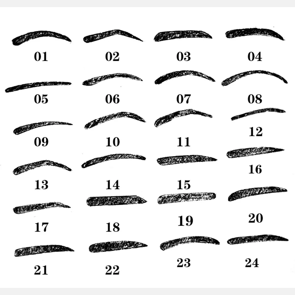 24 Pcs Pro Reusable Eyebrow Stencil Set Eye Brow DIY Drawing Guide Styling Shaping Grooming Template Card Easy Makeup Beauty Kit